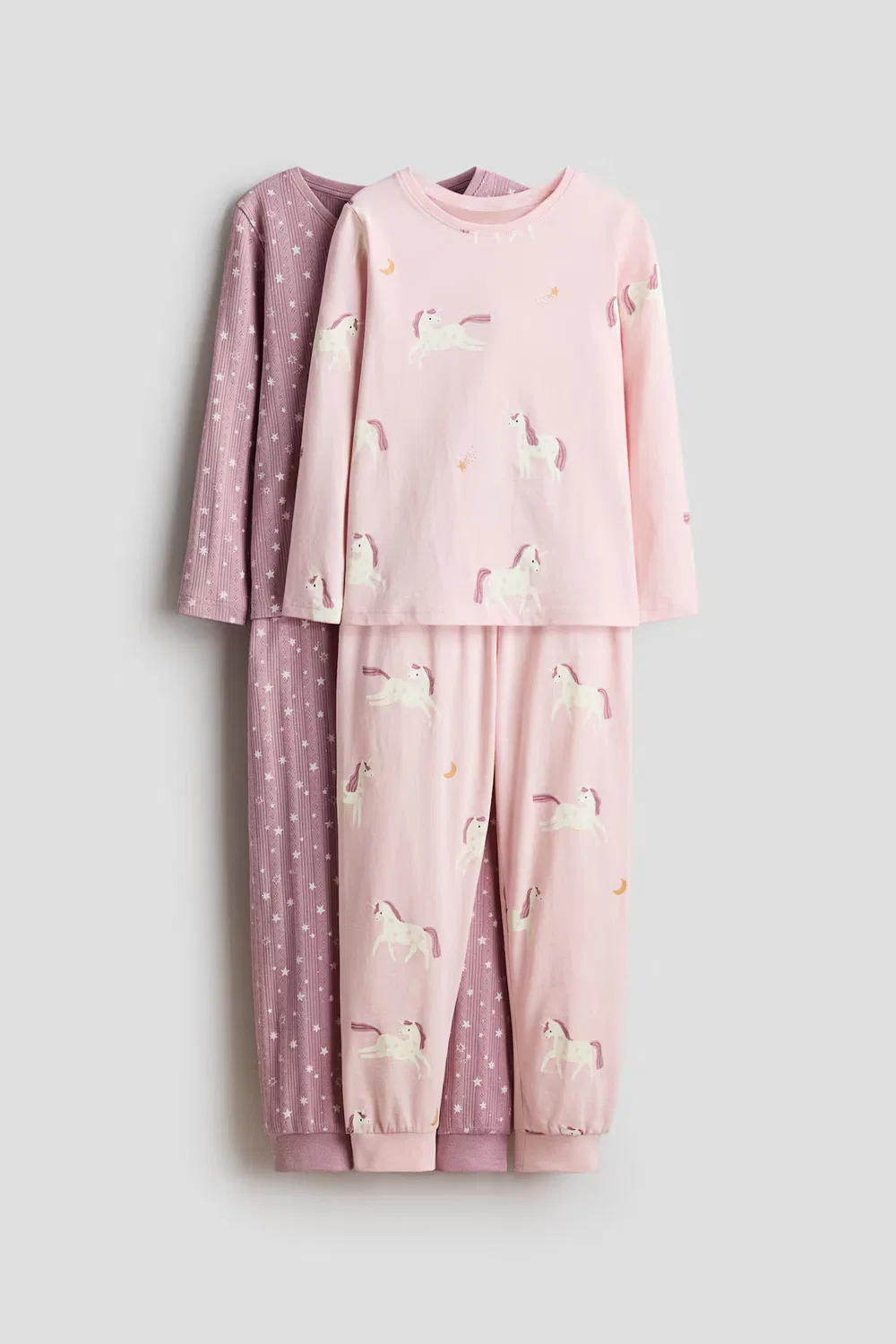 Комплект из 2 хлопковых пижам H&M, Helles Mattrosa/Einhörner