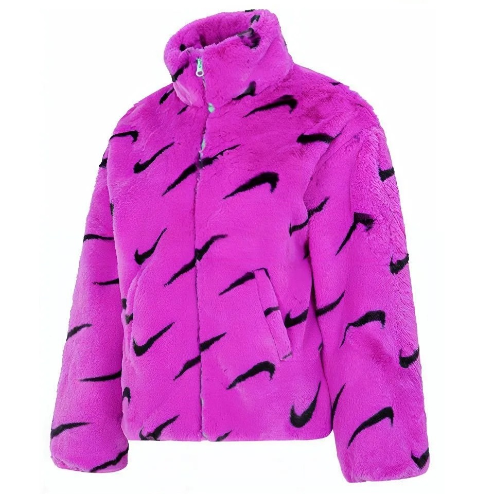 

Куртка Nike Sportswear Printed Plush, фиолетовый