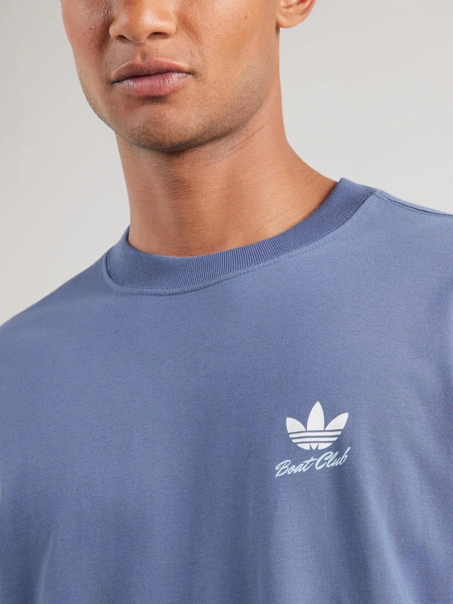 Футболка ADIDAS ORIGINALS "POSTCARD" синего цвета — фото 3