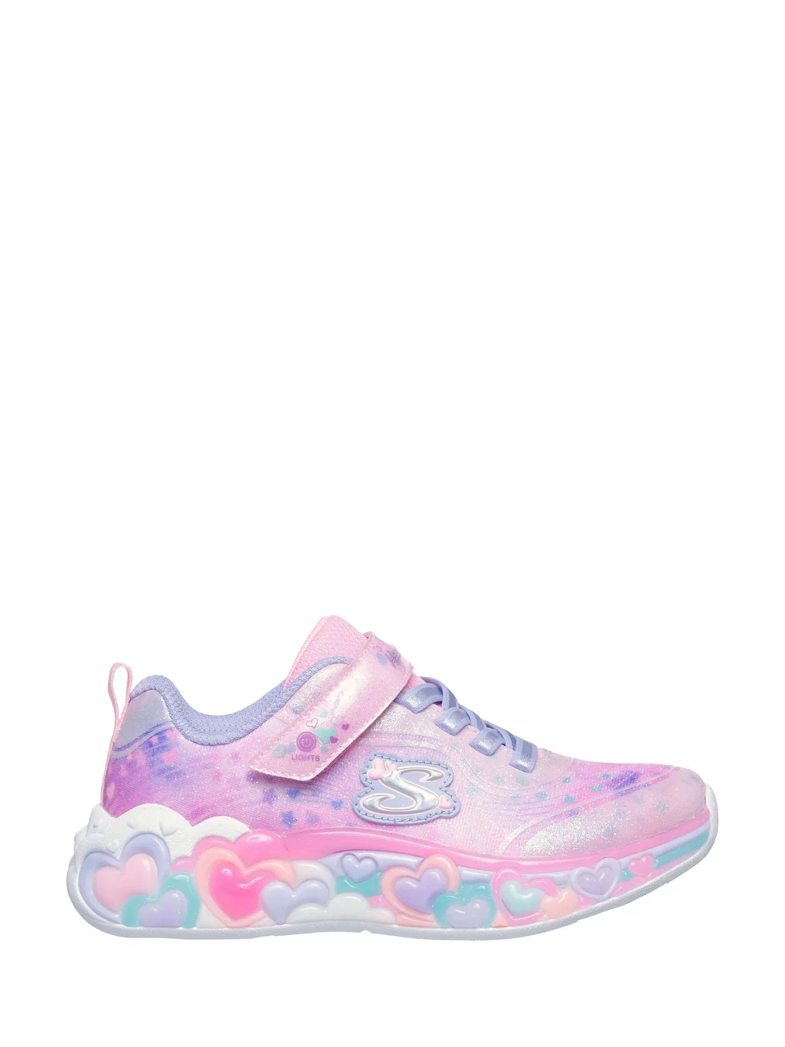 Кроссовки со светодиодами Skechers Eternal Heart Lights, розовый