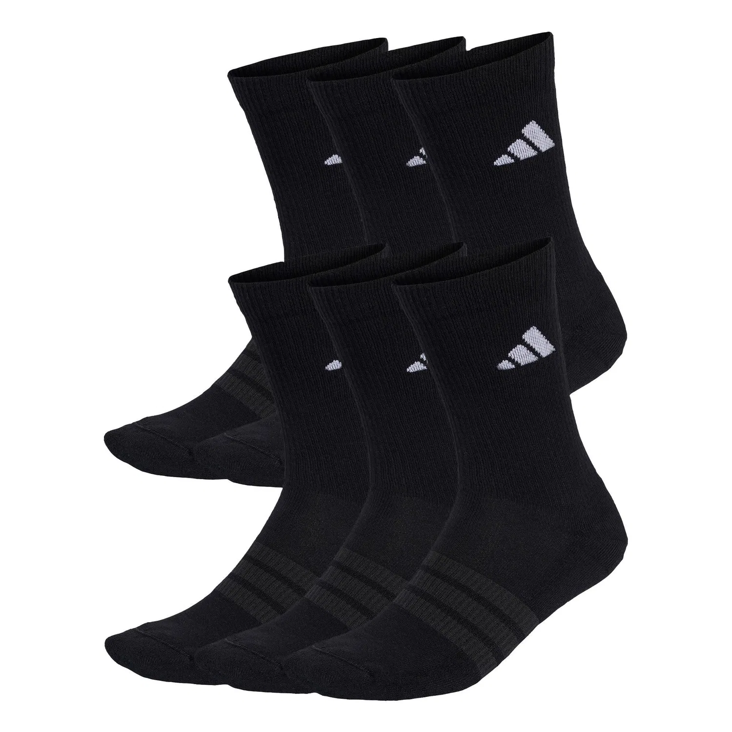 Носки с поддержкой свода стопы Cushioned Crew Socken 6er-Pack Adidas, Schwarz / Weiss