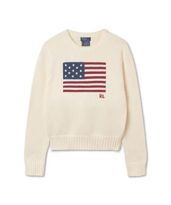Свитер флаг, Polo Ralph Lauren, натуральный