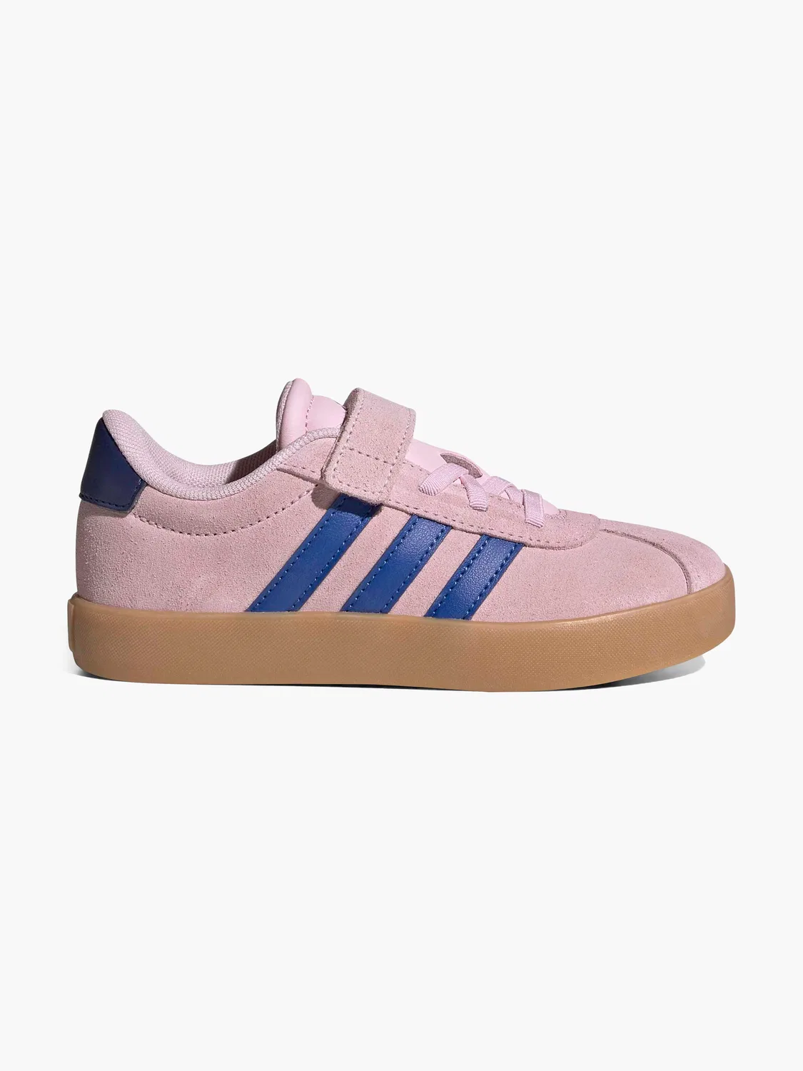 Детские кроссовки на липучках Adidas VL Court 3.0 EL C, розовый
