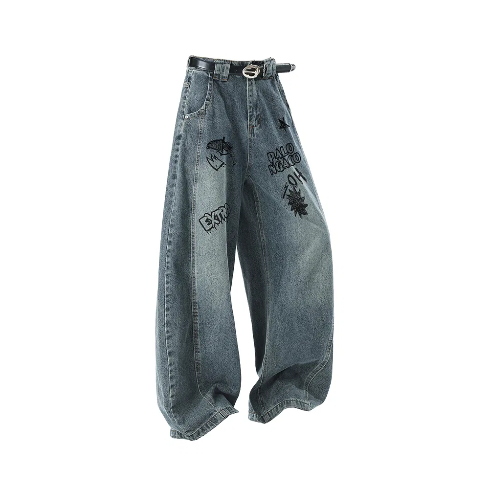 Детские утепленные джинсы на флисе прямого кроя Vintage Blue PAL ONGACO