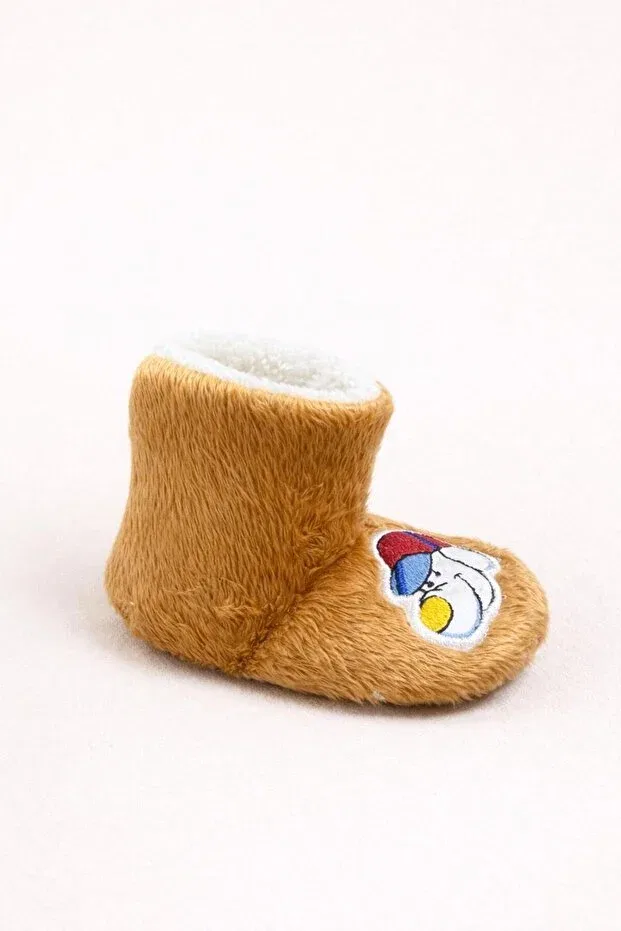 Детские тапочки для девочек с рисунком Numix Baby Kids, Brown — фото 4