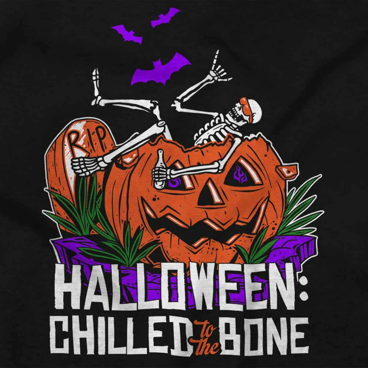Детский боди-комбинезон с принтом Chilled to the Bone Brisco Brands, Black — фото 2