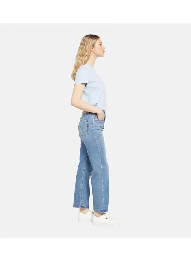 Джинсы прямые с завышенной посадкой Ribcage Levi'S, индиго — фото 3