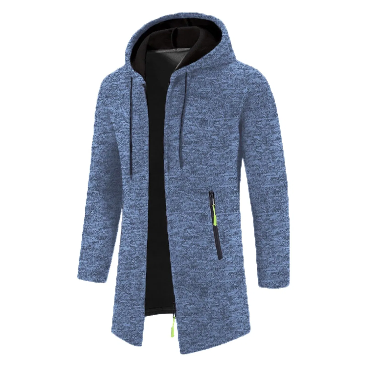 Мужской вязаный кардиган с капюшоном, Navy-g