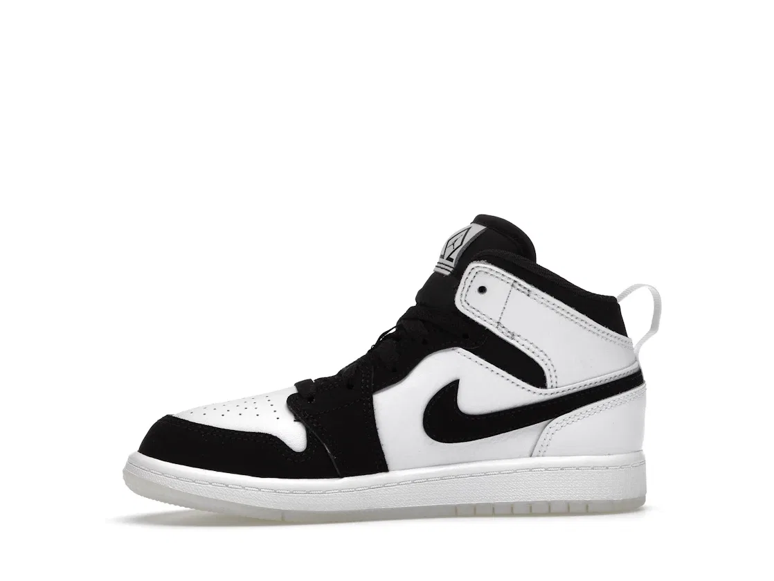 Детские кроссовки с принтом Jordan 1 Mid SE Diamond Jordan, White/Multicolor/Black — фото 3