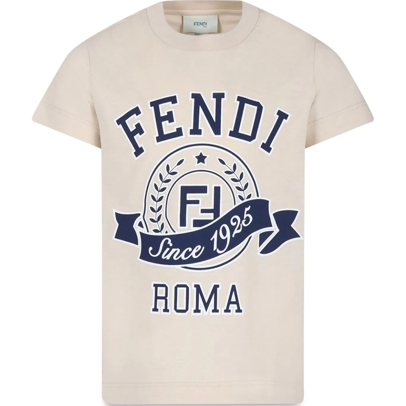 Детская футболка с круглым вырезом FENDI, Ecru