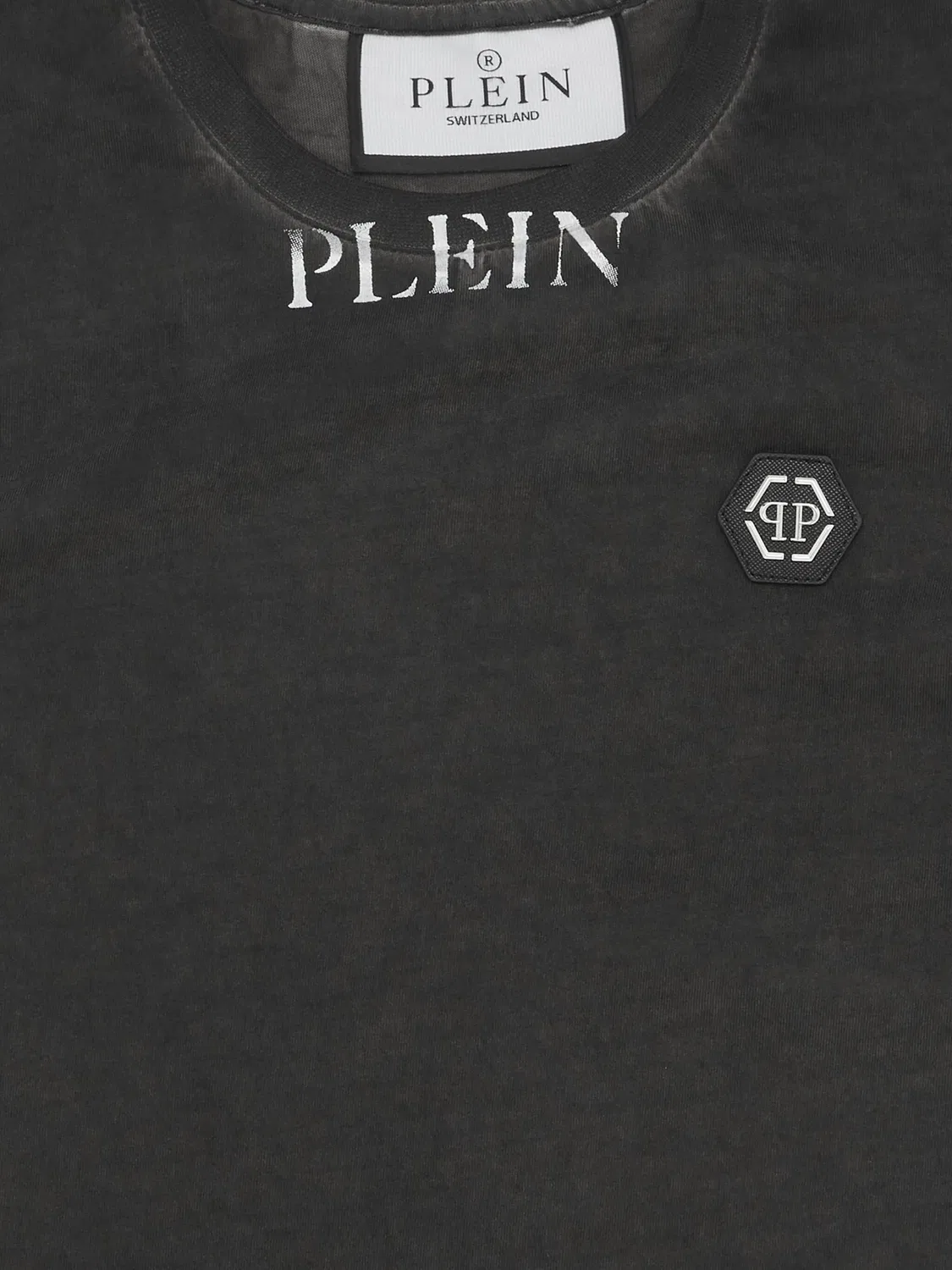 Футболка Basic Plein Old Dye Philipp Plein, черный — фото 2