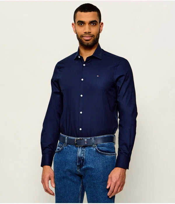 Мужская рубашка с длинным рукавом Slim Fit Tommy Hilfiger, Blu Marino