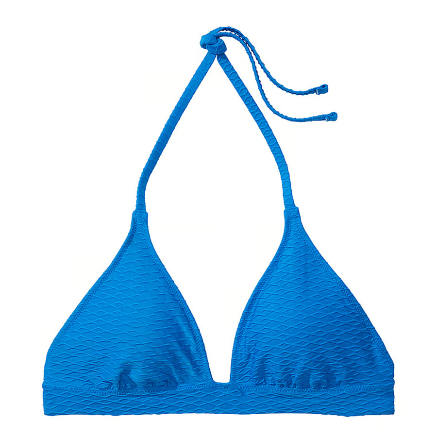 

Топ бикини Victoria's Secret Swim Mix & Match Removable Push-Up Halter Fishnet, синий