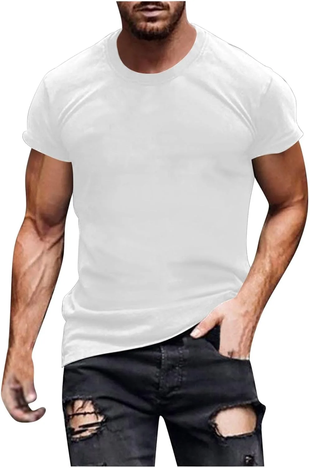 

Футболка мужская с коротким рукавом, 2 шт, Cotton, Moisture-Wicking Floleo