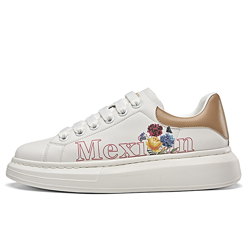 

Кеды мужские, обувь для скейтбординга средняя высота белый Mexican