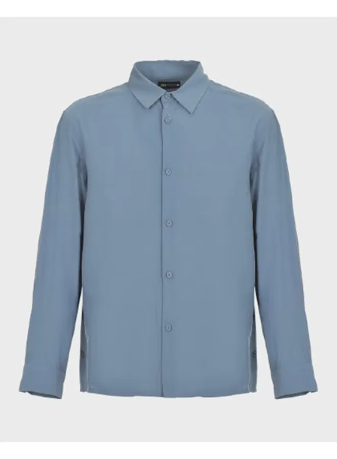 Рубашка с длинным рукавом Zara, синий