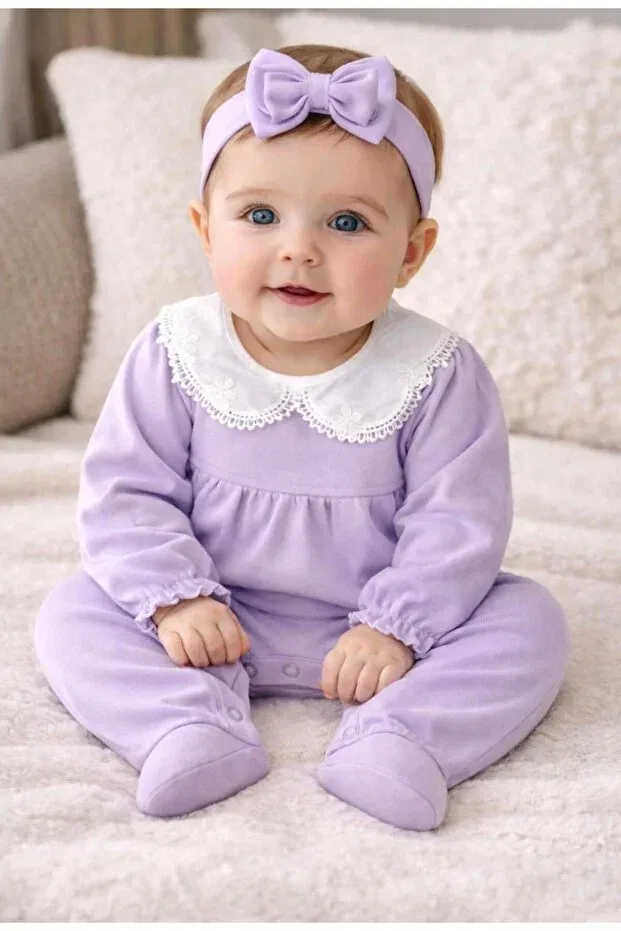Детский комплект для новорожденных девочек хлопковый Alnaymino, Lilac
