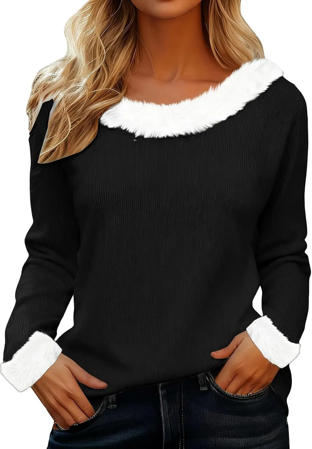 Женский свитшот с принтом Ugly Christmas Sweatshirts, 1a-black