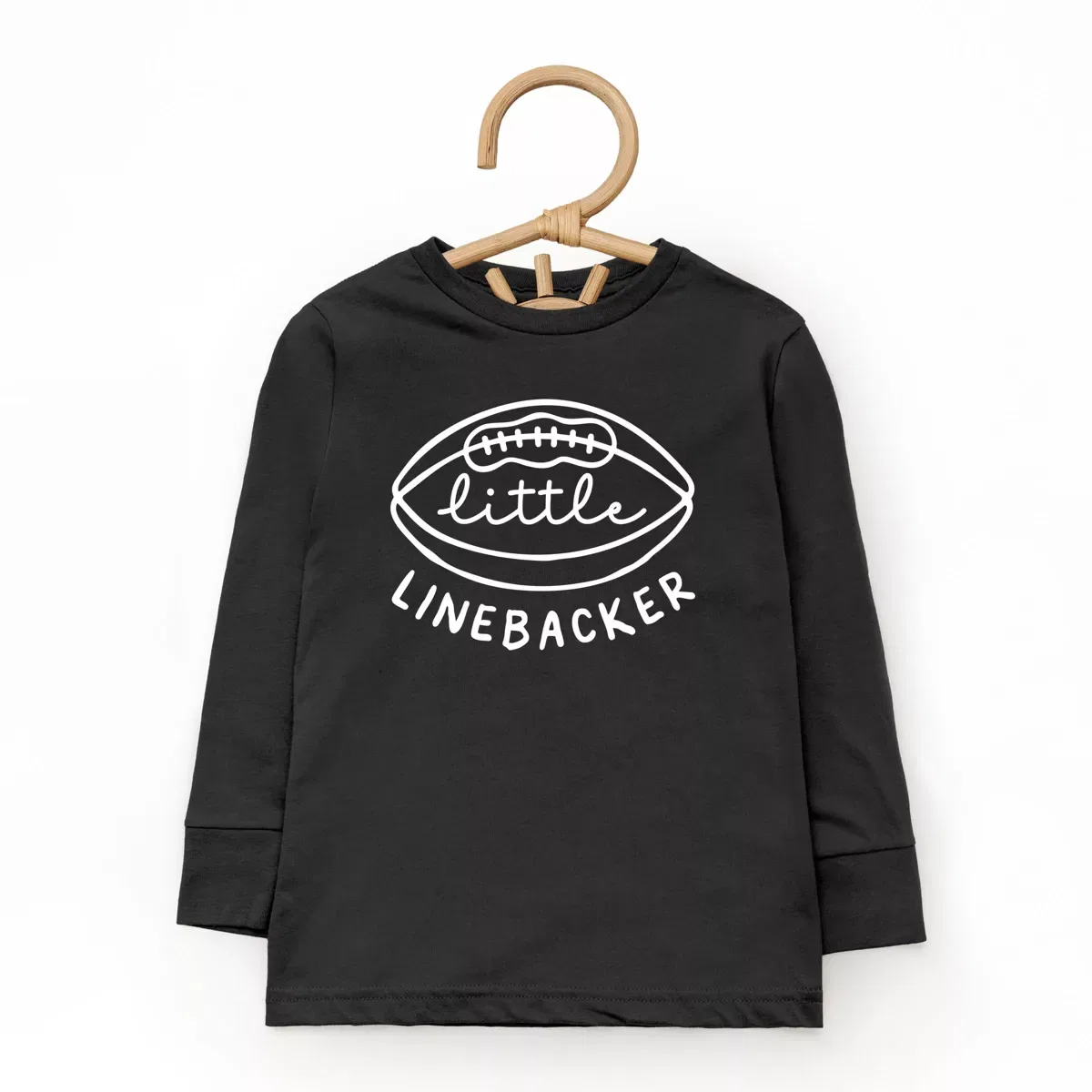 Детский лонгслив для мальчиков с принтом Little Linebacker The Juniper Shop, Kelly — фото 3