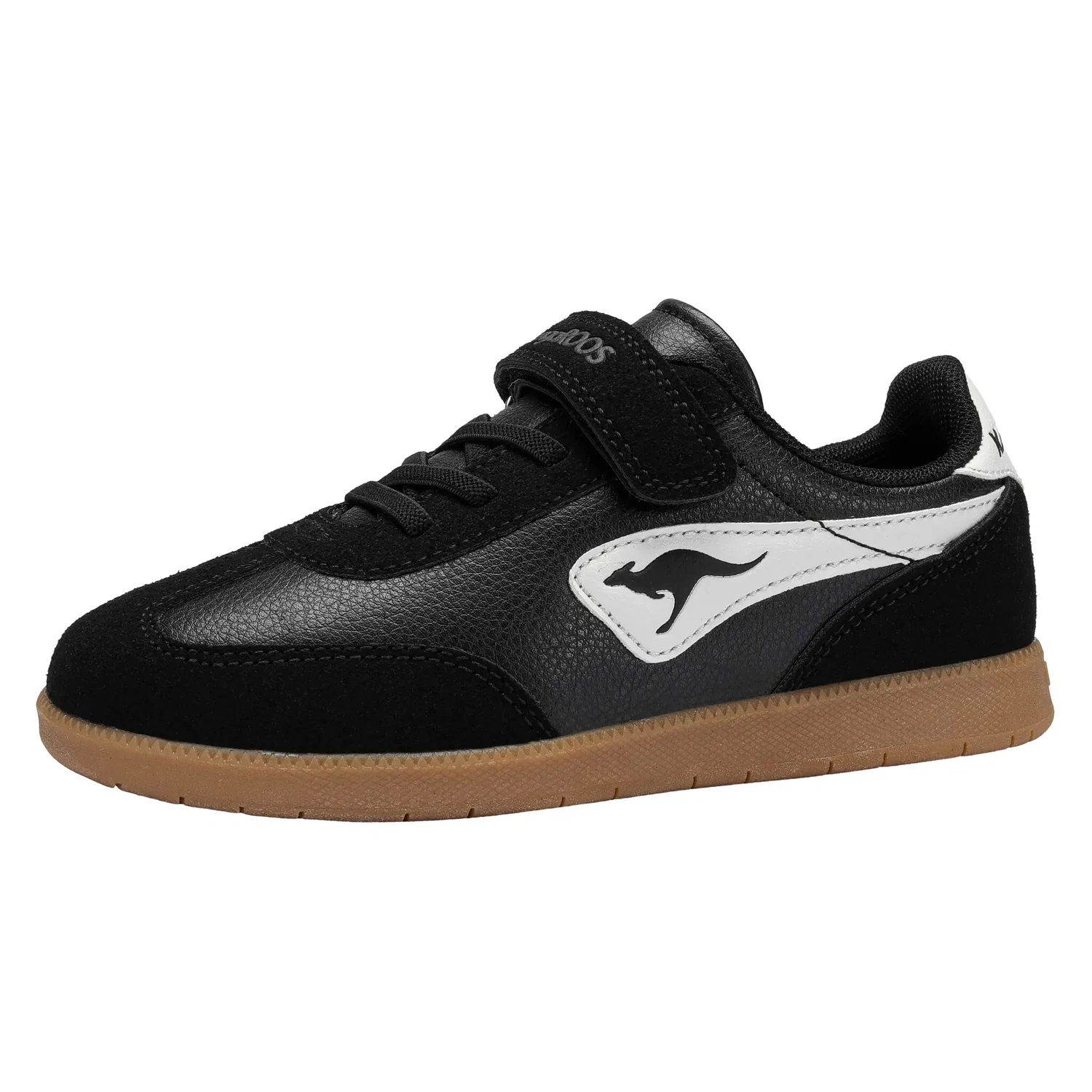 Детские кроссовки на липучке KangaROOS K-LPK BUM EV, Jet Black/White