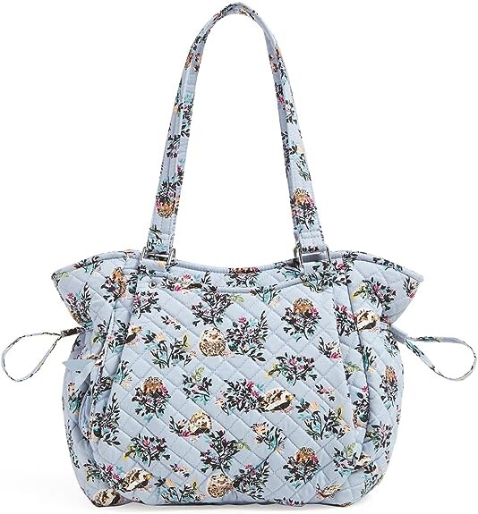 

Женская хлопковая сумочка-сэтчел Vera Bradley Glenna, голубой, Синий, Женская хлопковая сумочка-сэтчел Vera Bradley Glenna, голубой