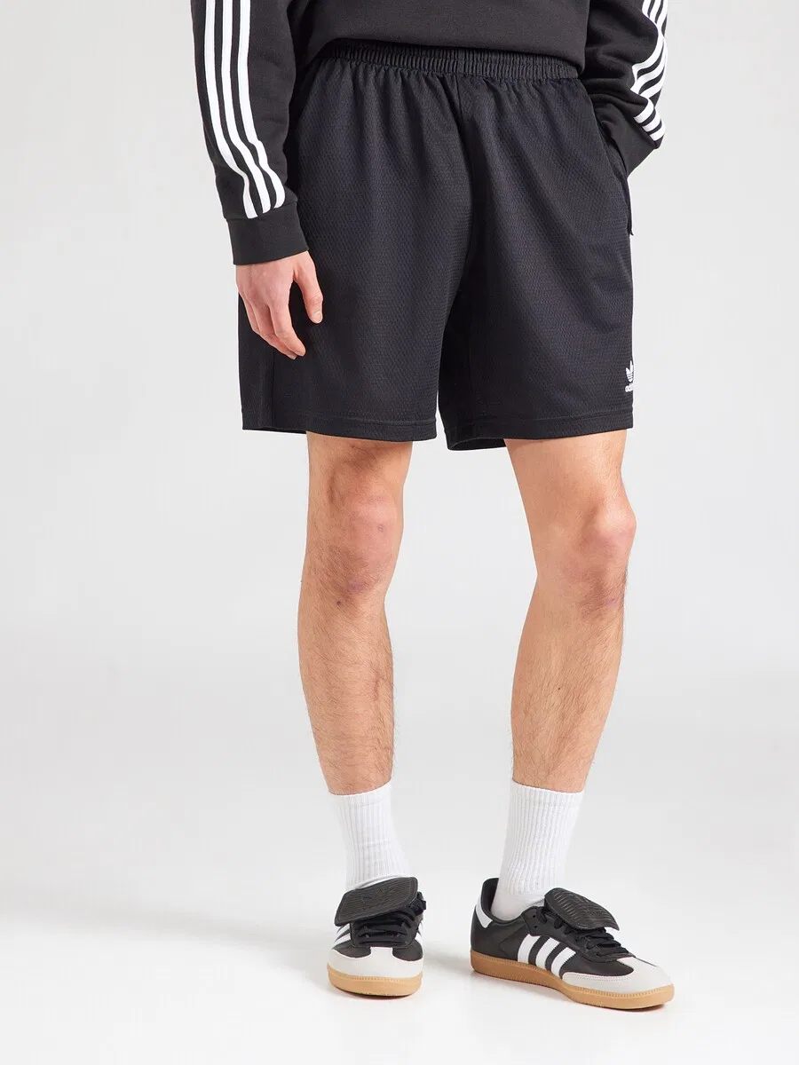Шорты ADIDAS ORIGINALS свободного кроя 'Trefoil Essentials' черного цвета — фото 3