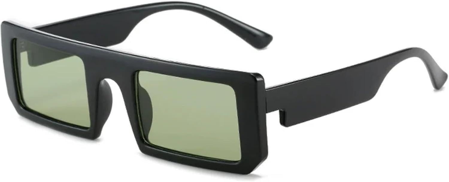 

Ретро-модные панк-солнцезащитные очки для женщин и мужчин, трендовые, роскошные, для летних путешествий и вождения, с защитой от УФ-излучения UV400 TKKTLLT, Black Green