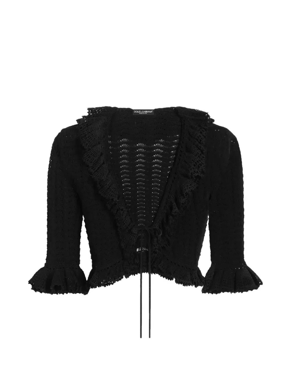 Кардиган в технике кроше DOLCE & GABBANA, черный