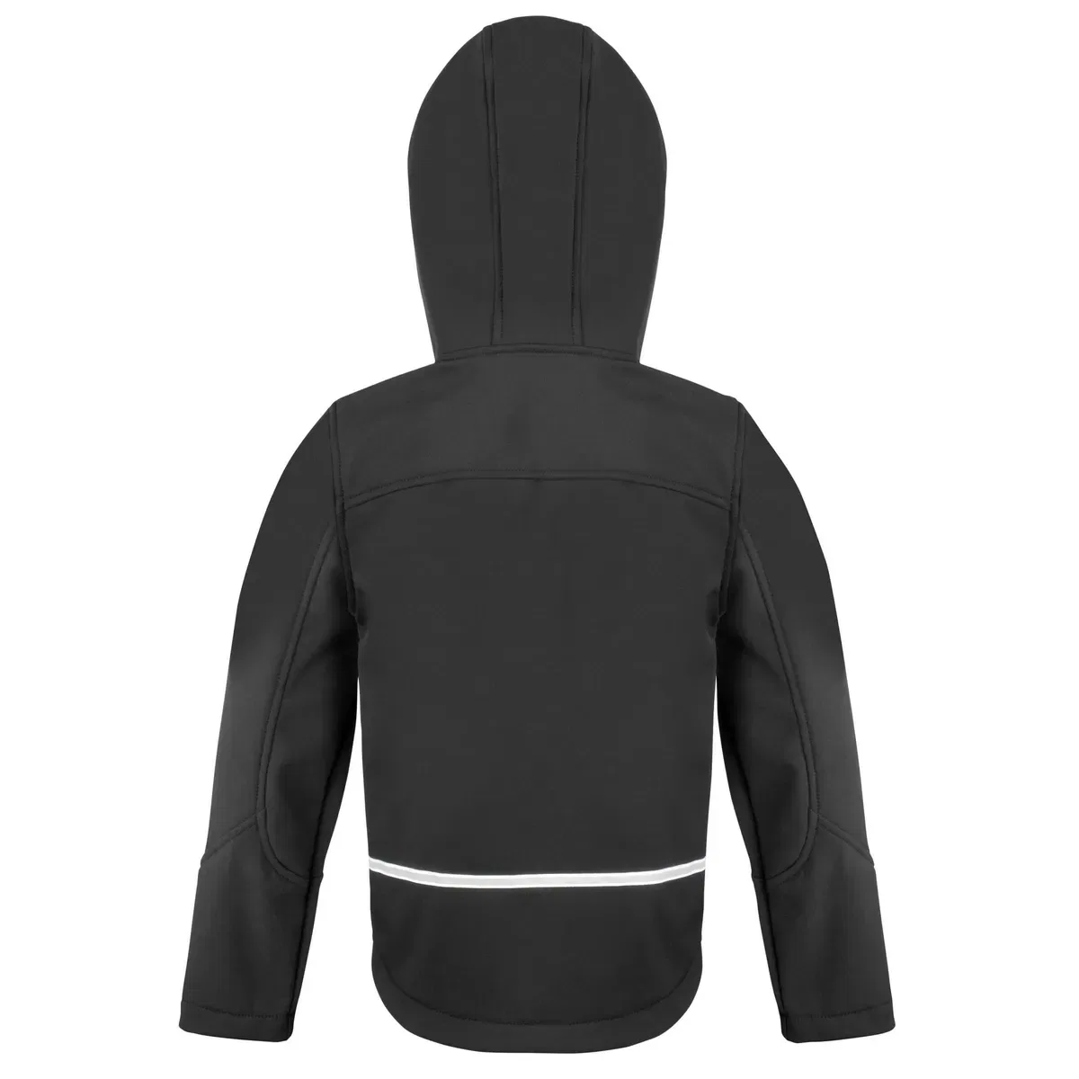 Детская ветрозащитная куртка с капюшоном Result Core, Black — фото 2