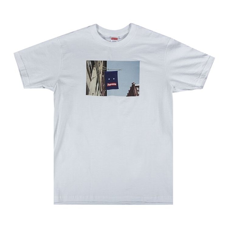 

Футболка Supreme Banner Tee 'White', белый