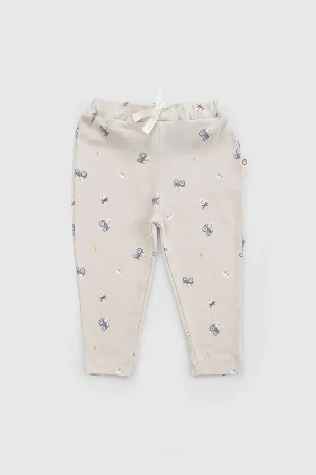 Детские брюки для девочек с принтом Little Gusto, Beige