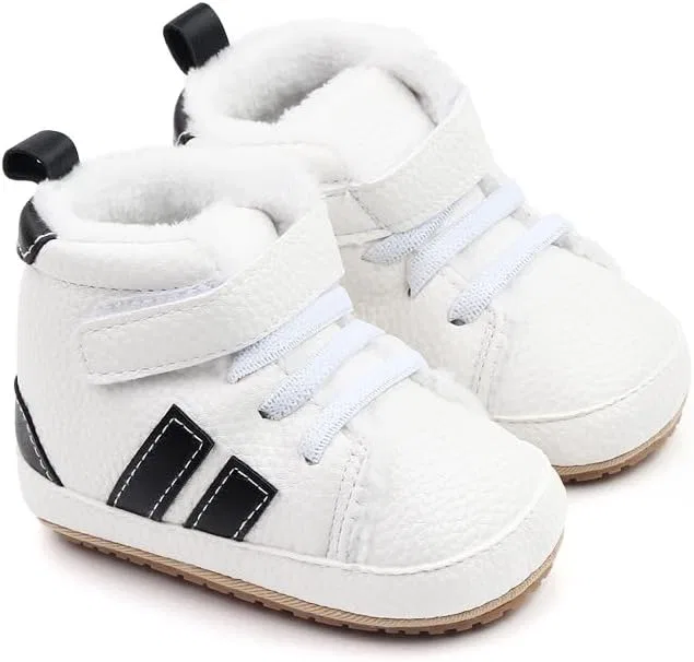 Детские кроссовки для мальчиков с высоким верхом Purepips, White/Black