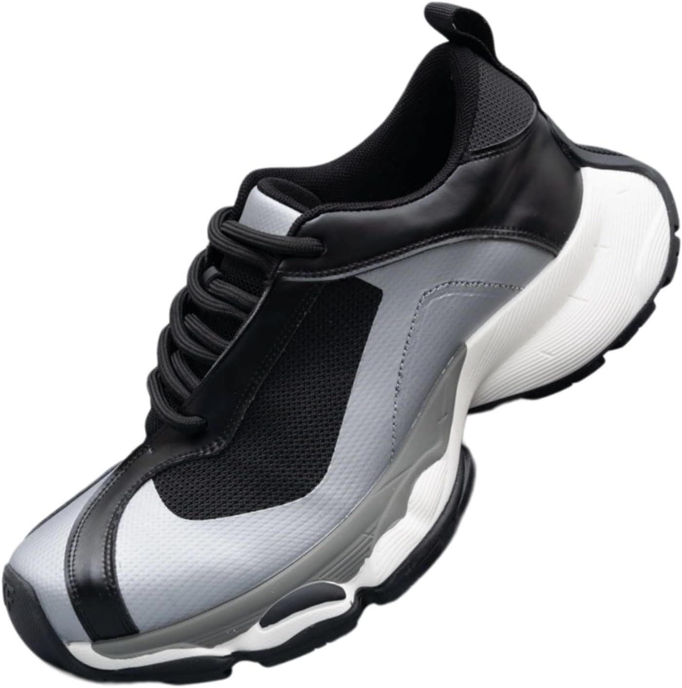 

Кроссовки MACEFIL для мужчин с сеткой, на массивной подошве, повседневные модные кроссовки, удобные для прогулок и активного отдыха на улице, белый/черный