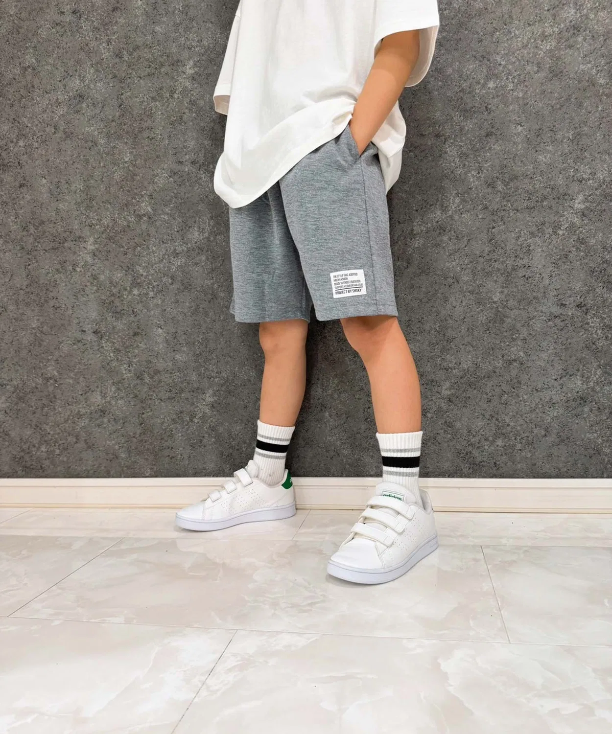 Детские шорты из полиэстера с принтом SHISKY, Heather Grey