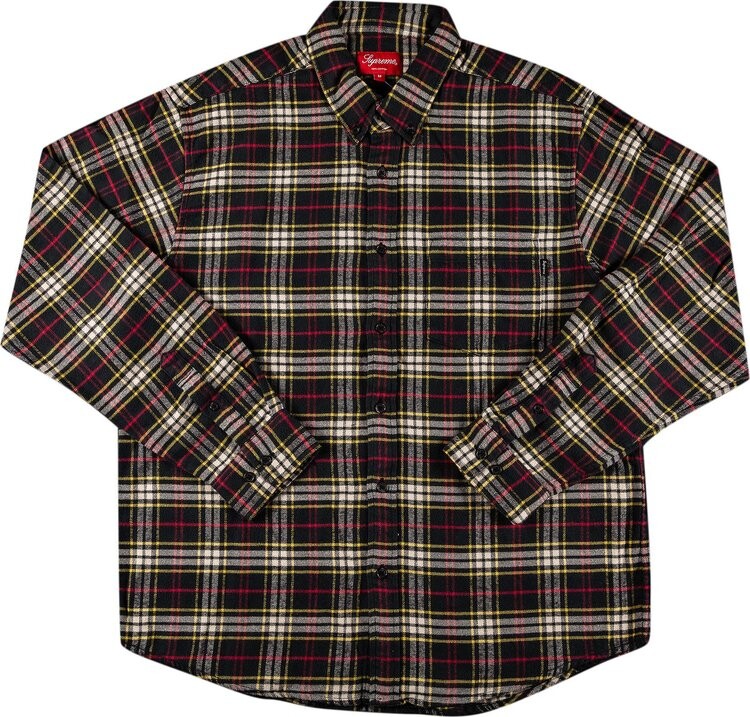 

Рубашка Supreme Tartan Flannel Shirt 'Black', черный