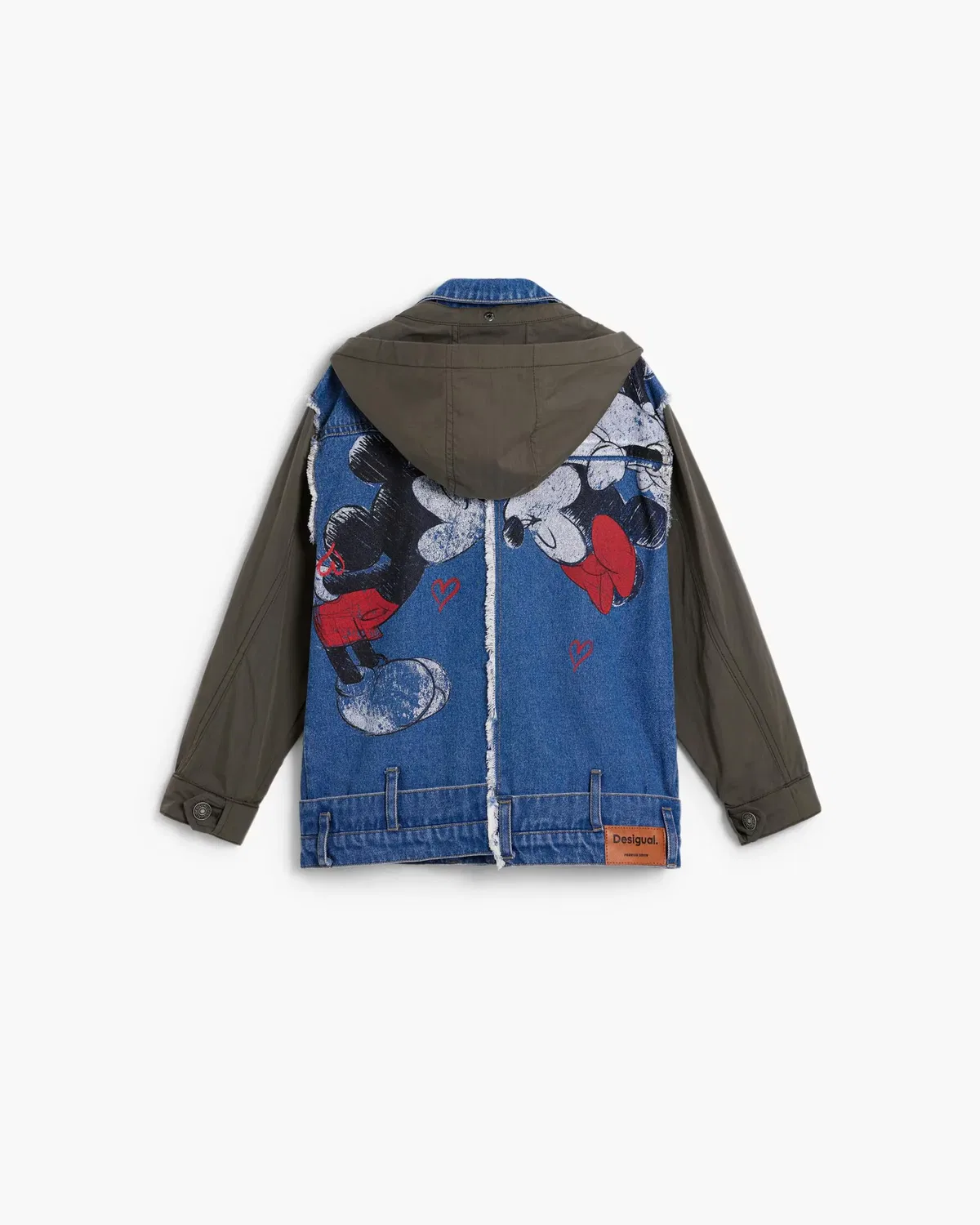 Детский плащ для девочек с принтом Mickey and Minnie Mouse Desigual, Azul / Gris — фото 2