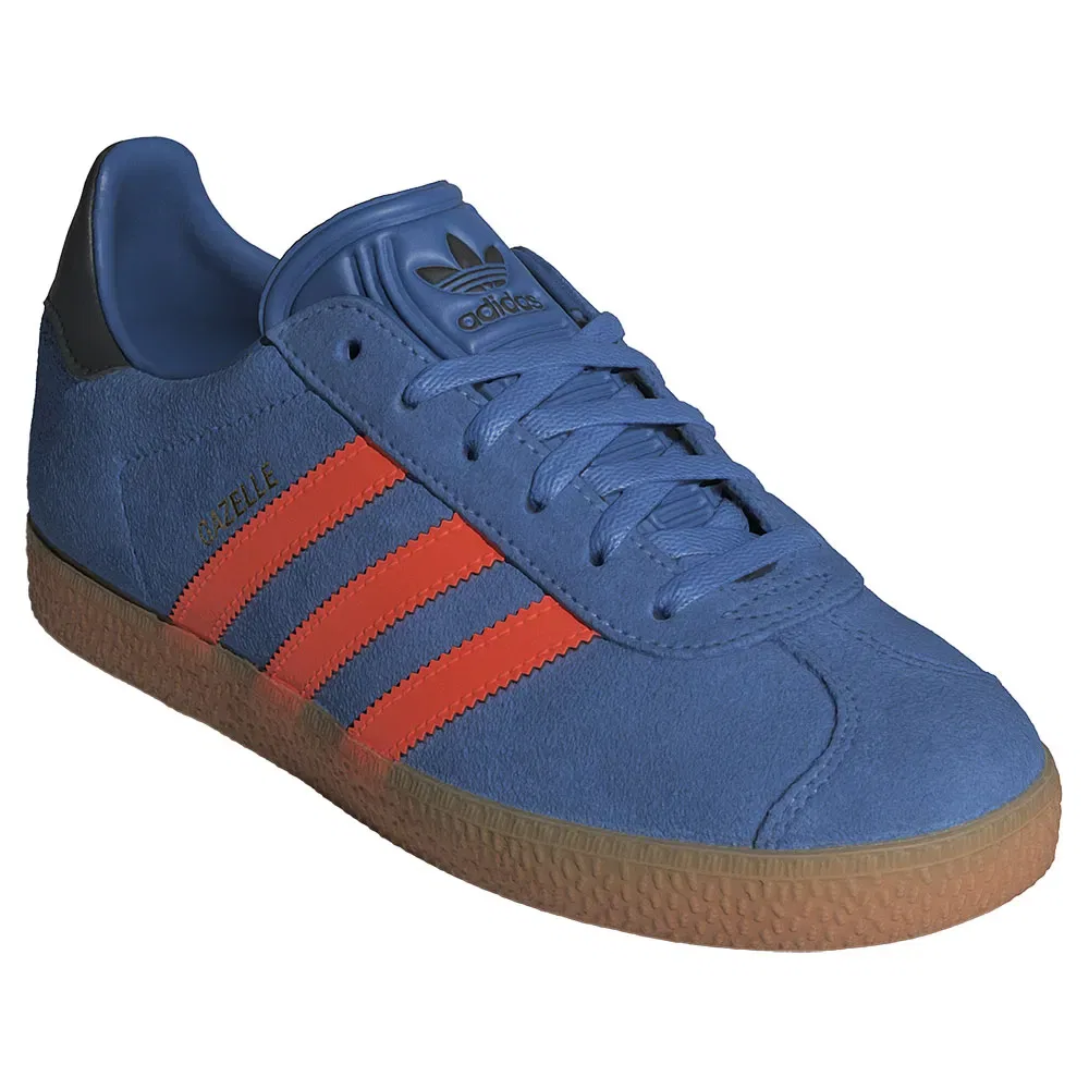Детские кроссовки для девочек с замшевым верхом Gazelle Junior Adidas Originals, Blue — фото 4