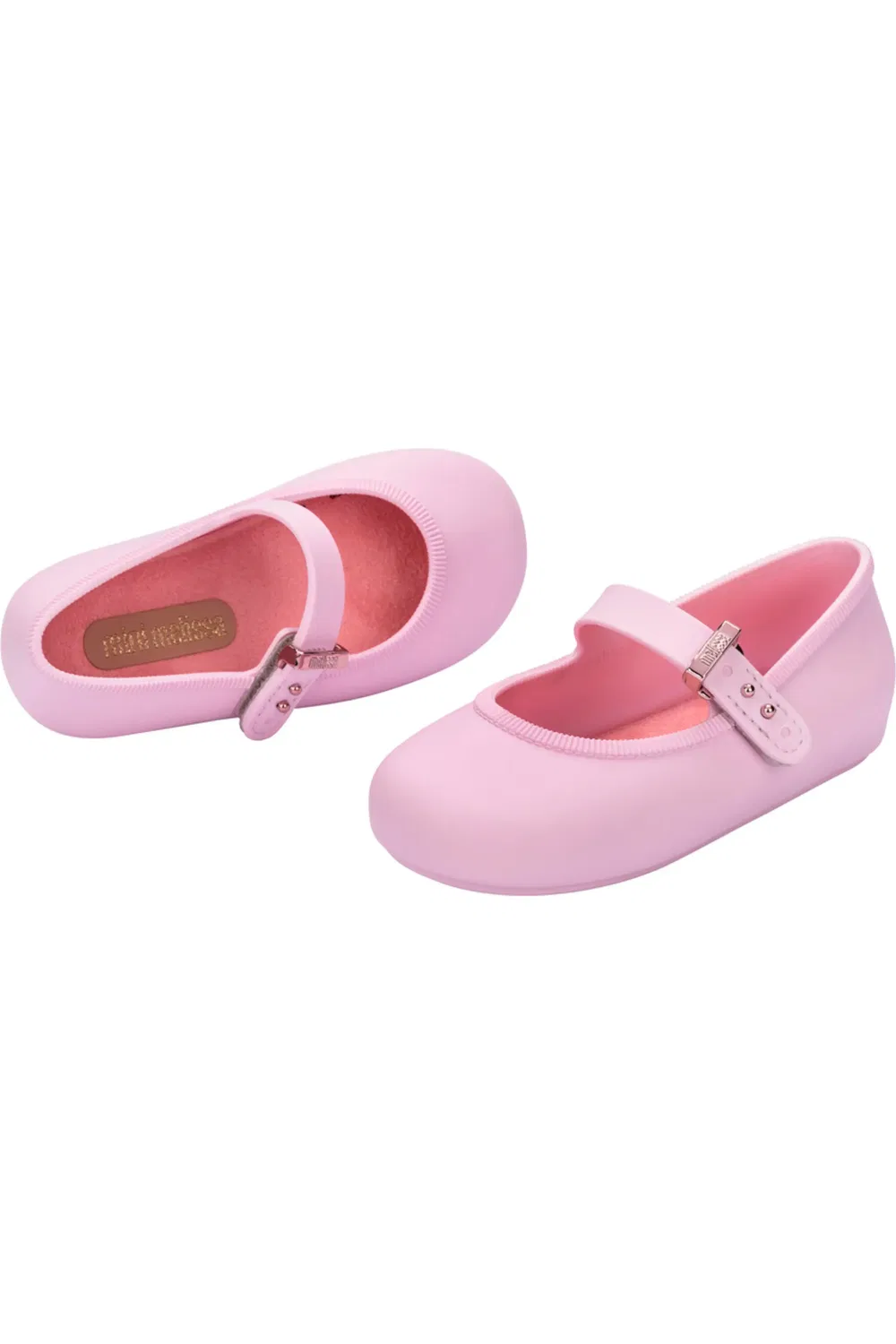 Детские туфли балетки на плоской подошве Soft Ballerina Mini Melissa, розовый — фото 4