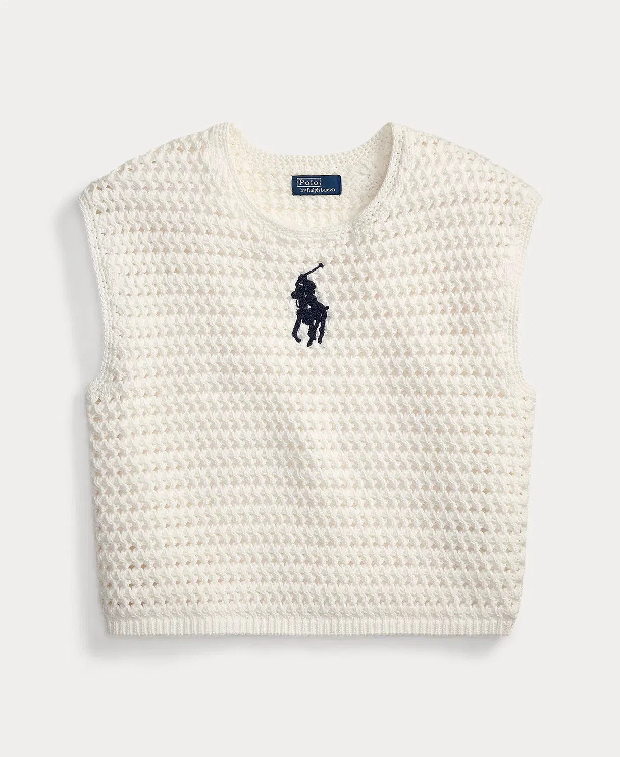 Женский джемпер с коротким рукавом Big Pony Polo Ralph Lauren, Белый — фото 4