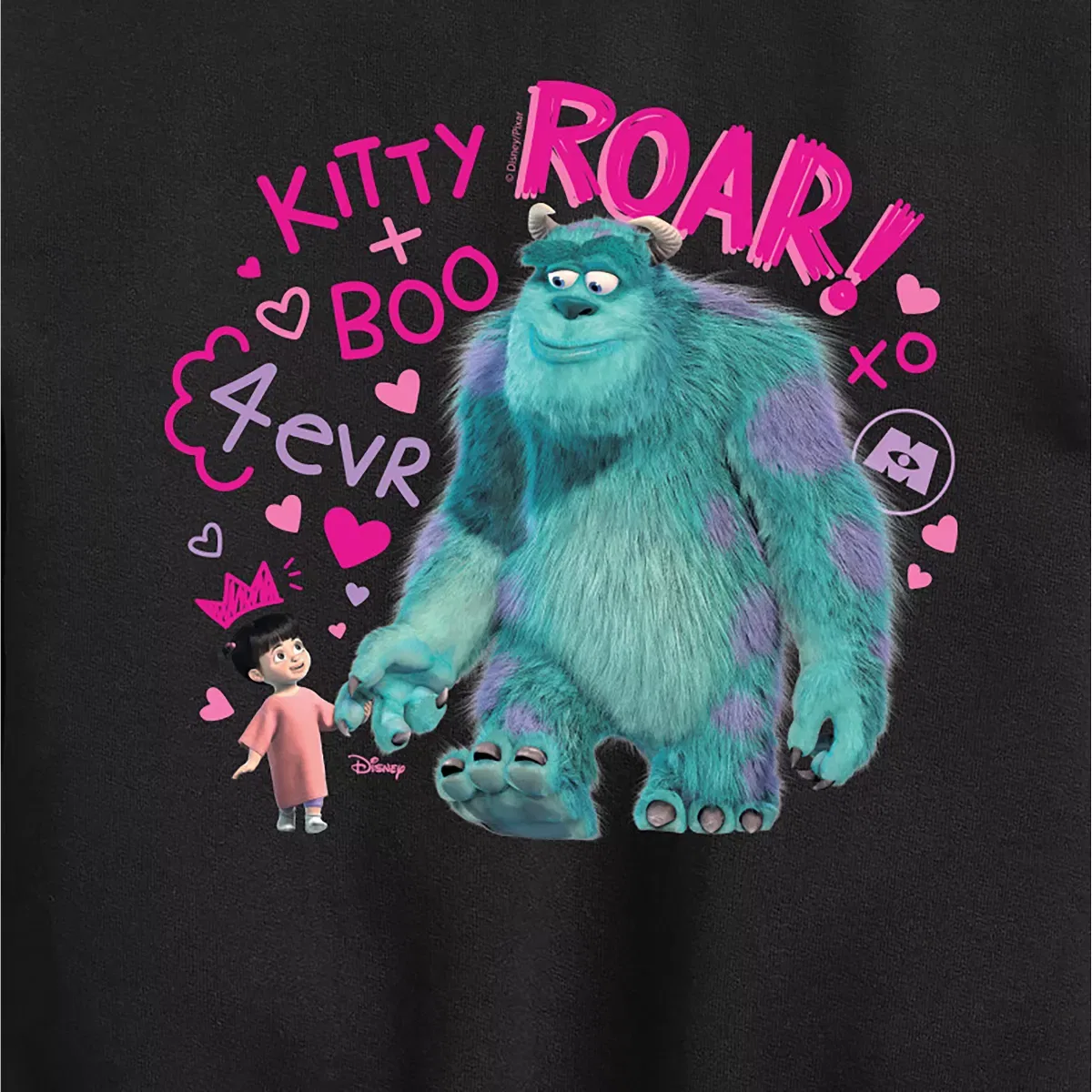 Детский свитшот для мальчиков с принтом Kitty And Boo 4 Evr Disney, Black — фото 2