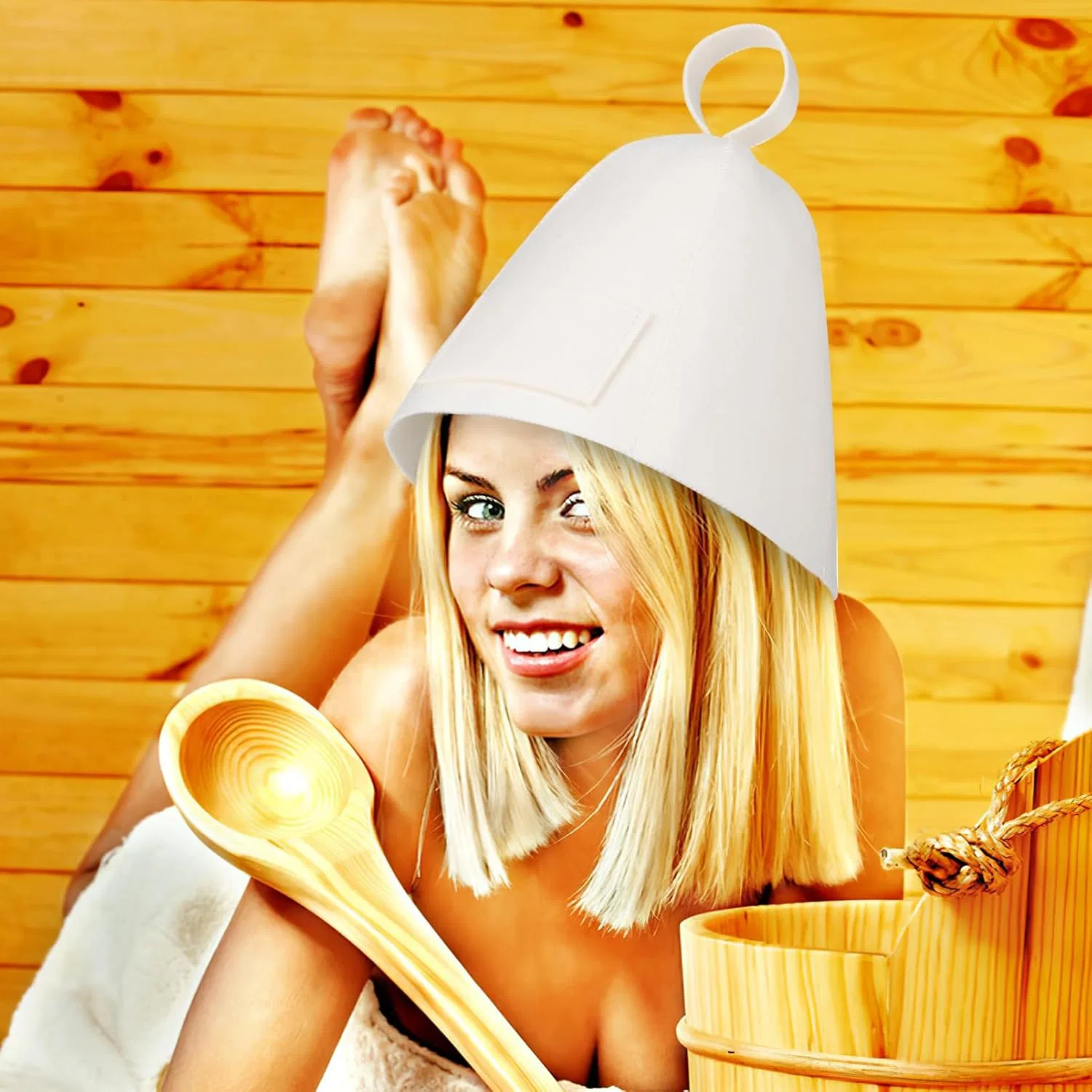 Сауна-шапочка из войлока, 2 шт, SAFIGLE, мультиколор — фото 3