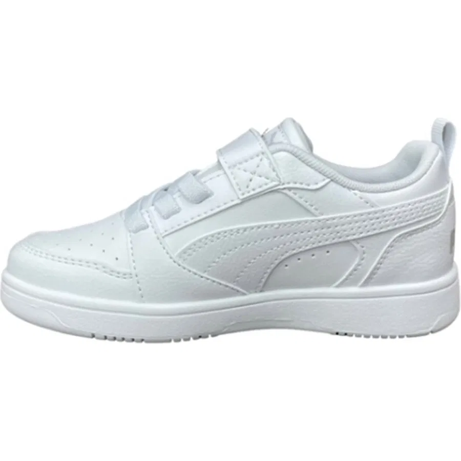 Детские кроссовки с закрытой пяткой Puma Rebound V6 Lo AC+ PS, Белый — фото 2