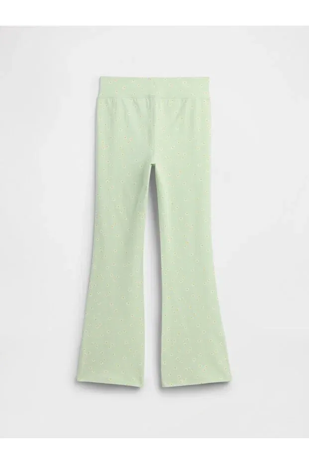 Детские леггинсы для девочек с принтом Basics Gap, Green-002 — фото 3