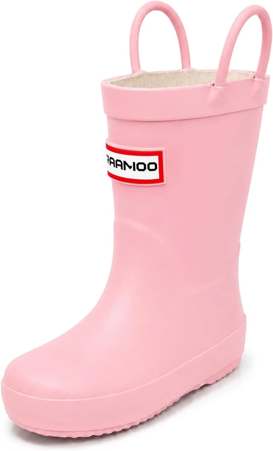 Детские резиновые сапоги для девочек с ручками HSYAAMOO, Pink