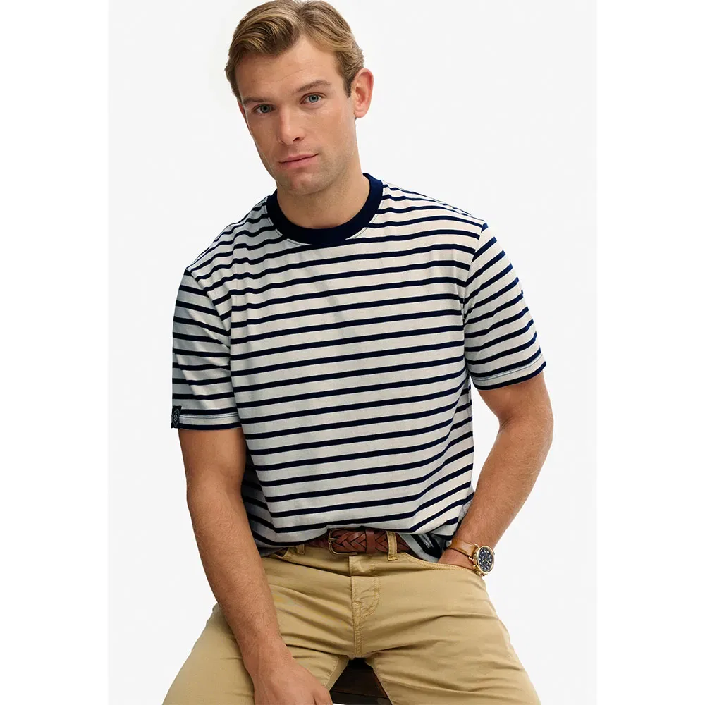 Мужская футболка с полосами Merchant Stripe Superdry, White — фото 4