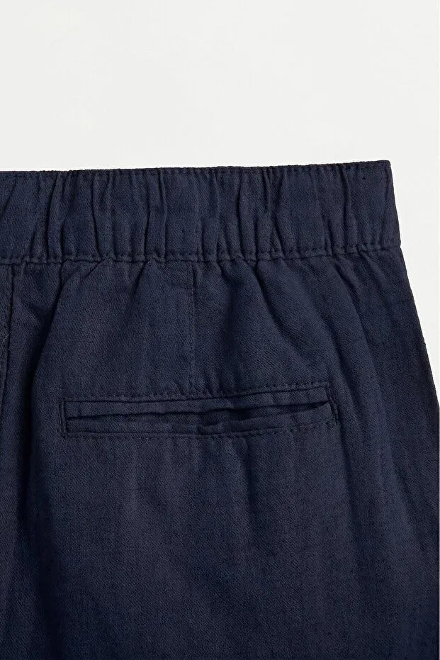 Детские шорты для мальчиков из льняной смеси Lefties, Navy Blue — фото 4