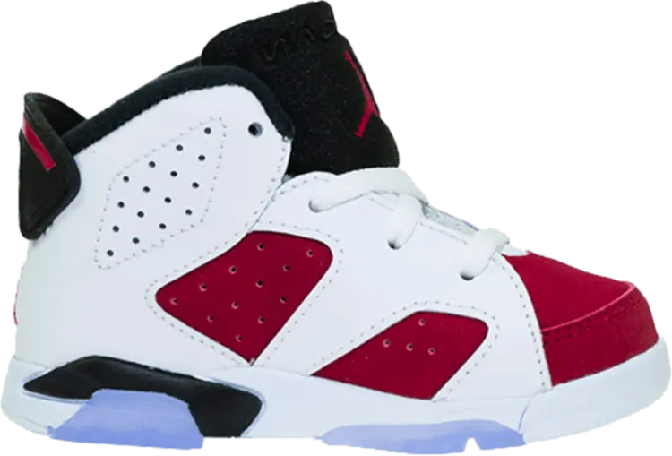 

Кроссовки Air Jordan 6 Toddler Carmine, белый