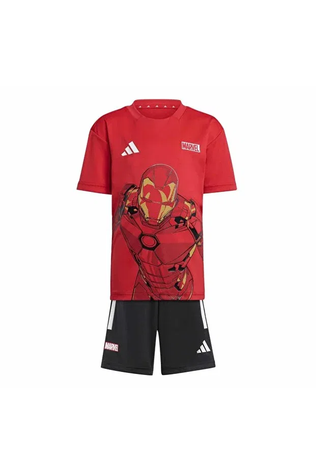 Детский спортивный комплект для девочек с принтом Marvel Iron Man Family Tracksuit Set Adidas, Red