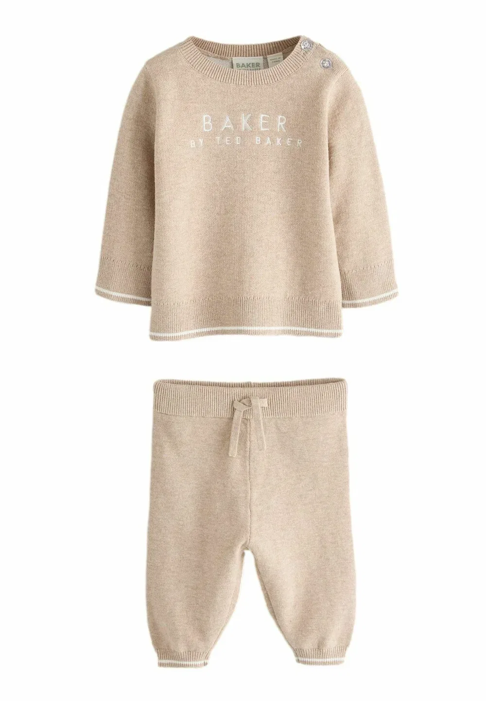 Комплект из трикотажного топа и спортивных брюк стандартного кроя Baker By Ted Baker, Neutral
