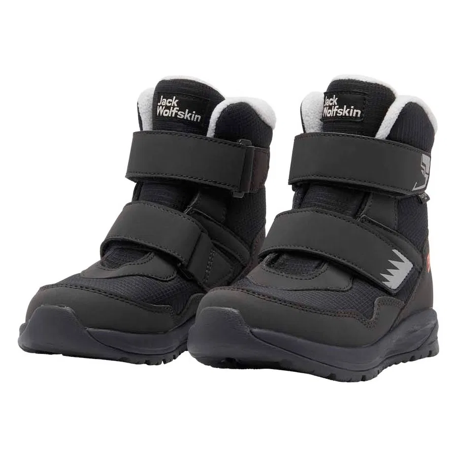 Детские зимние ботинки с мембраной Polar Bear-b Texapore Mid Vc Jack Wolfskin, Антрацитовый — фото 3